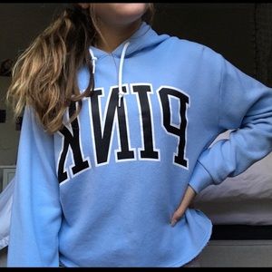 blue hoodie